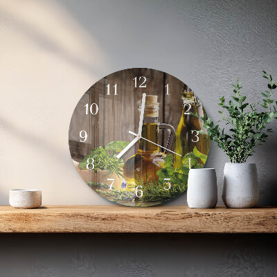 Glas wanduhr Öl