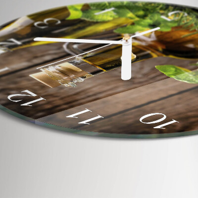 Glas wanduhr Öl