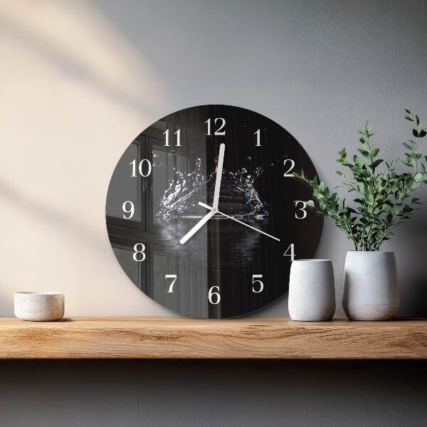 Glas wanduhr Wasser