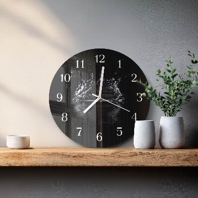 Glas wanduhr Wasser
