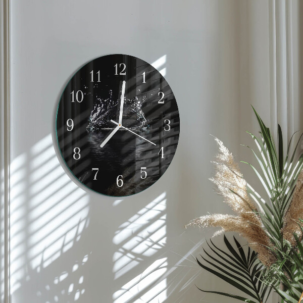 Glas wanduhr Wasser