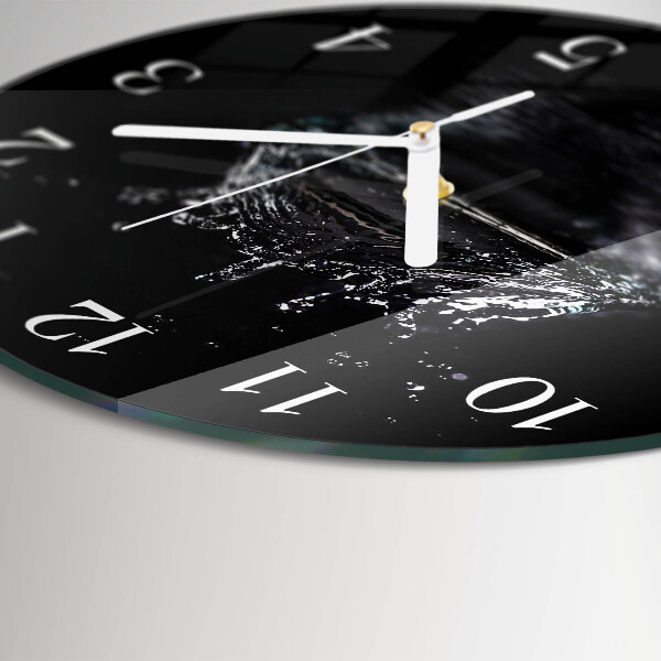 Glas wanduhr Wasser