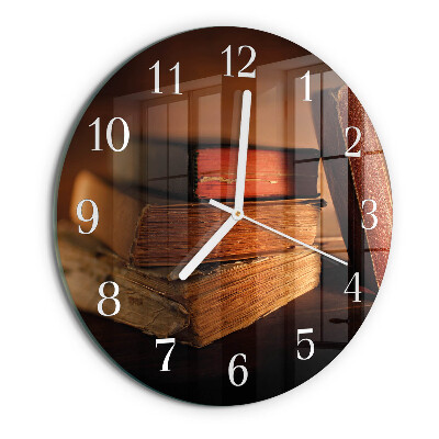 Glas wanduhr Buch