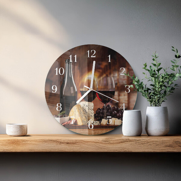 Glas wanduhr Wein