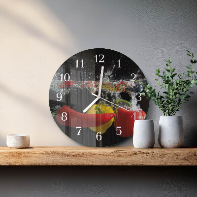 Glas wanduhr Pfeffer