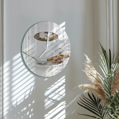 Glas wanduhr Schokolade