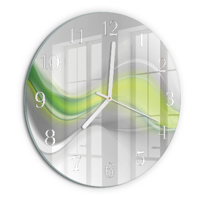 Glas wanduhr Farbwellen
