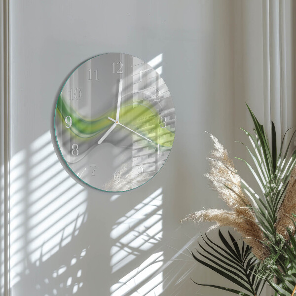 Glas wanduhr Farbwellen