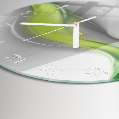 Glas wanduhr Farbwellen