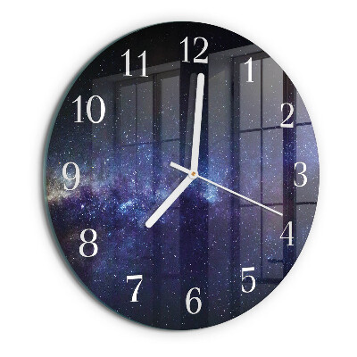 Glas wanduhr Galaxis