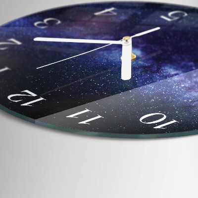 Glas wanduhr Galaxis