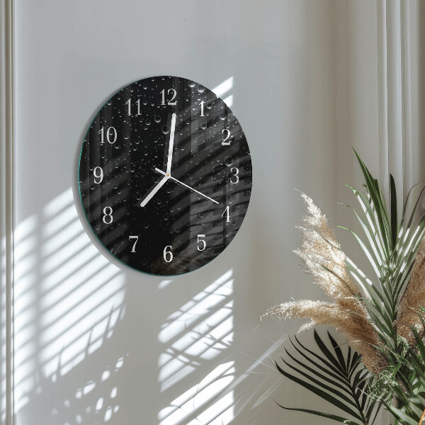 Glas wanduhr Tropfen