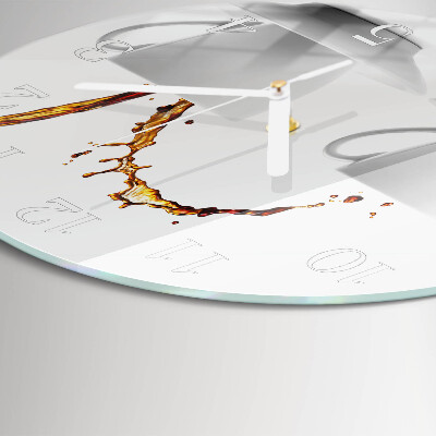 Glas wanduhr Tassen Kaffee