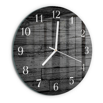Glas wanduhr Holz