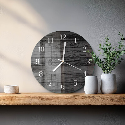 Glas wanduhr Holz