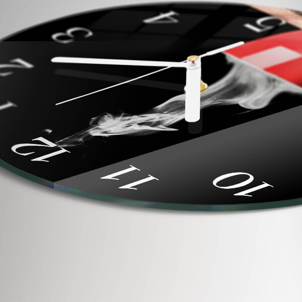 Glas wanduhr Tasse Kaffee