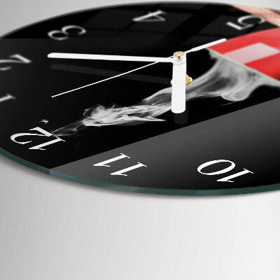 Glas wanduhr Tasse Kaffee