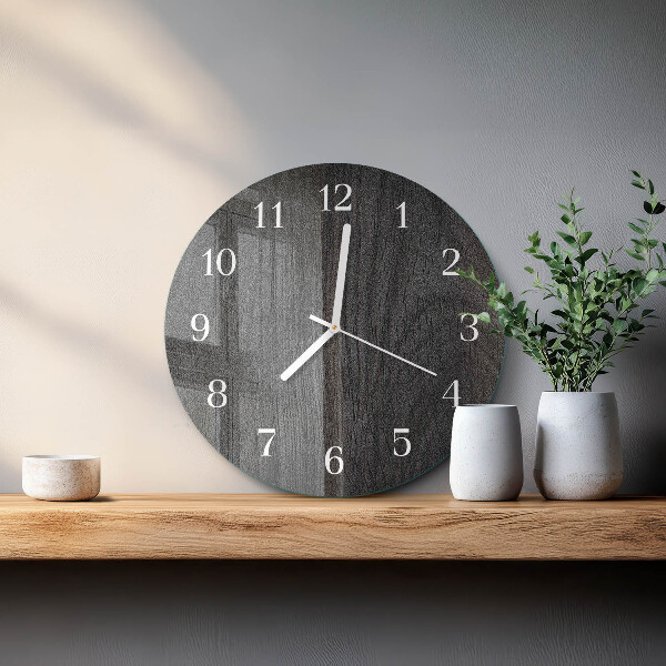 Glas wanduhr Holz