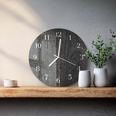 Glas wanduhr Holz