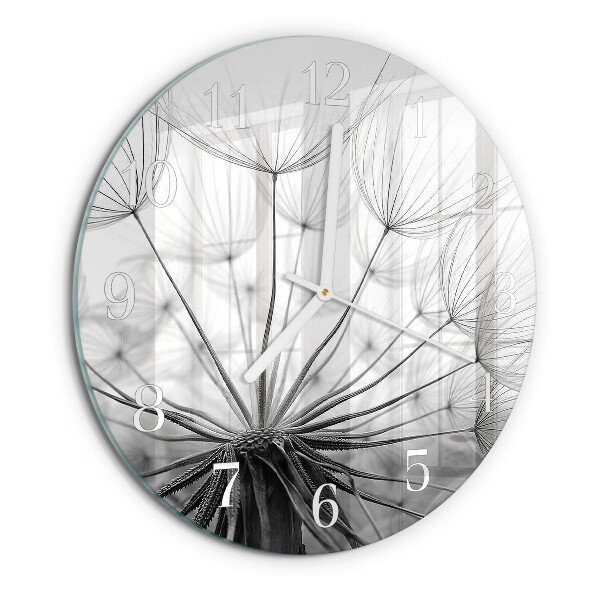 Glas wanduhr Löwenzahn