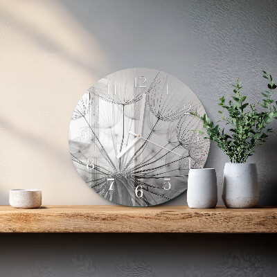 Glas wanduhr Löwenzahn