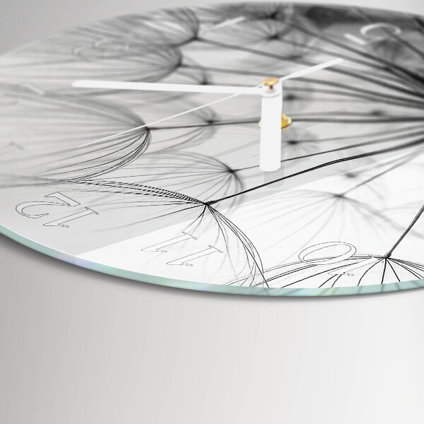 Glas wanduhr Löwenzahn