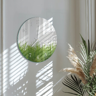 Glas wanduhr Gras