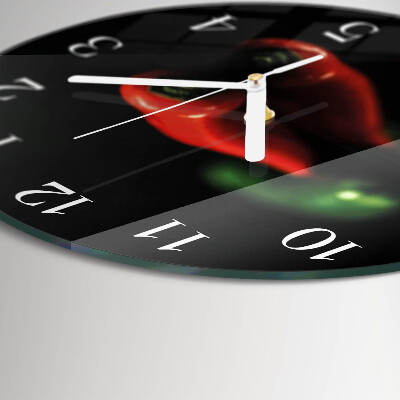 Glas wanduhr Pfeffer