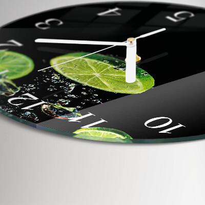 Glas wanduhr Limes