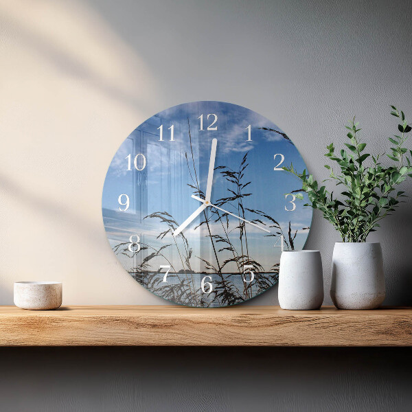 Glas wanduhr Gras