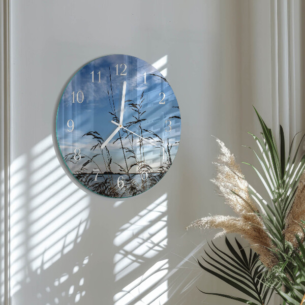 Glas wanduhr Gras
