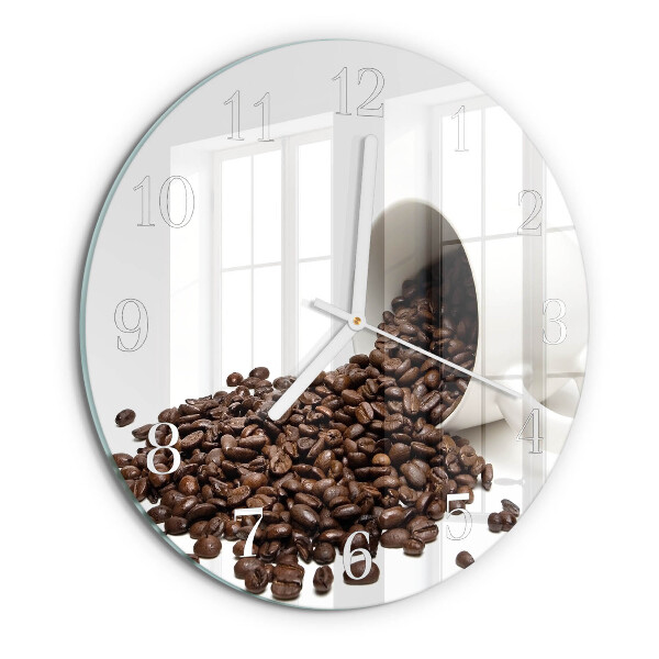 Glas wanduhr Tasse Kaffee