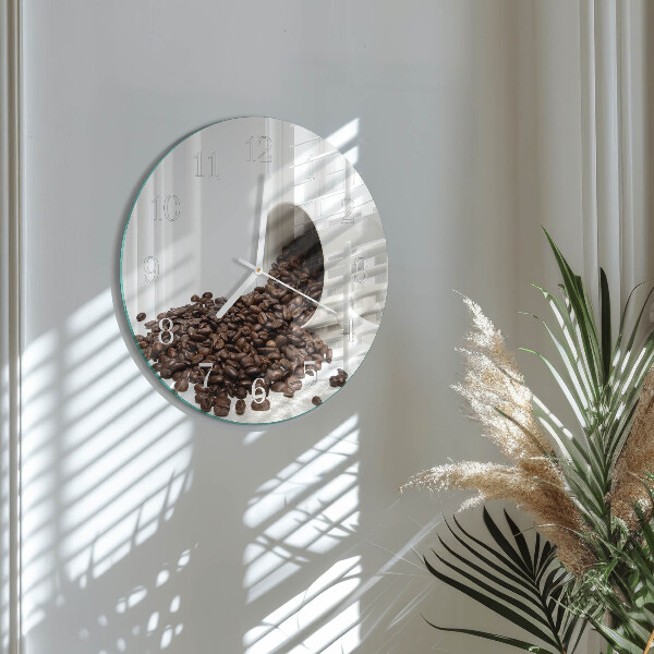 Glas wanduhr Tasse Kaffee