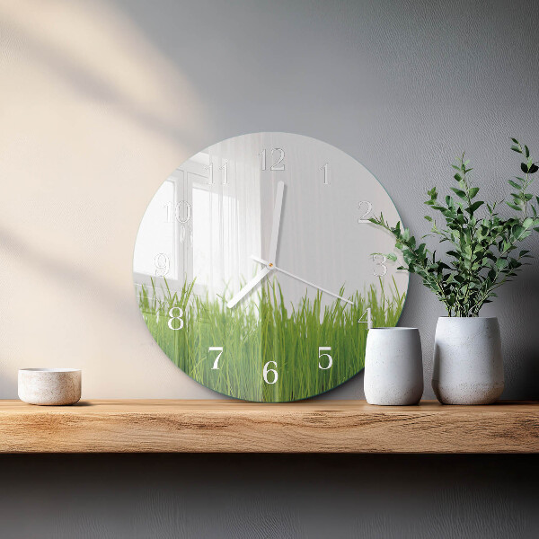 Glas wanduhr Blumenkunst