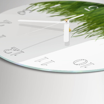 Glas wanduhr Blumenkunst