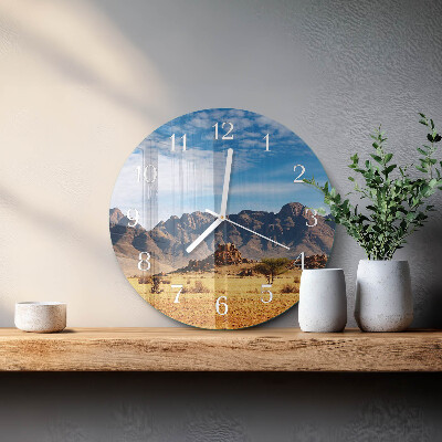 Glas wanduhr Gebirge