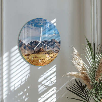 Glas wanduhr Gebirge