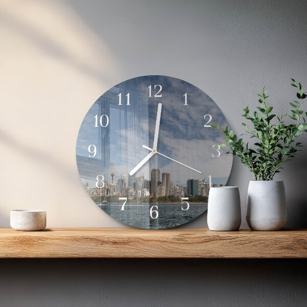 Glas wanduhr Stadt