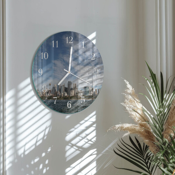 Glas wanduhr Stadt