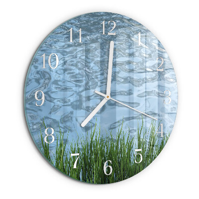 Glas wanduhr Graswasser