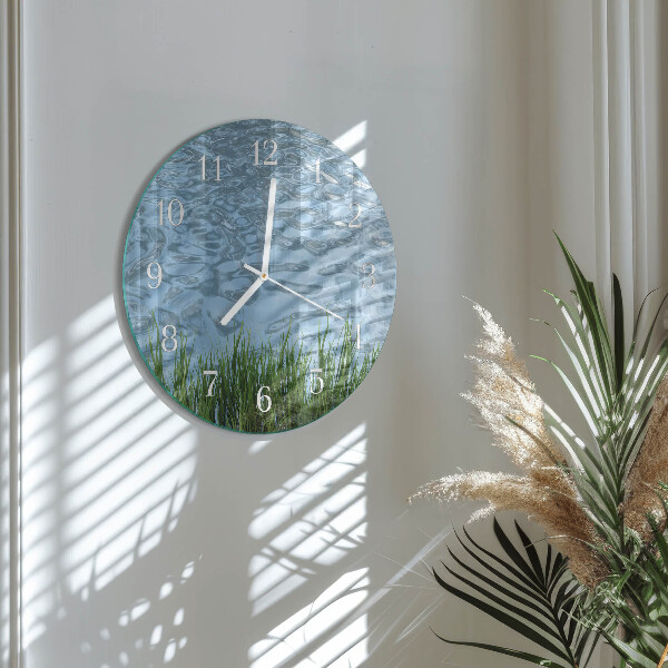 Glas wanduhr Graswasser