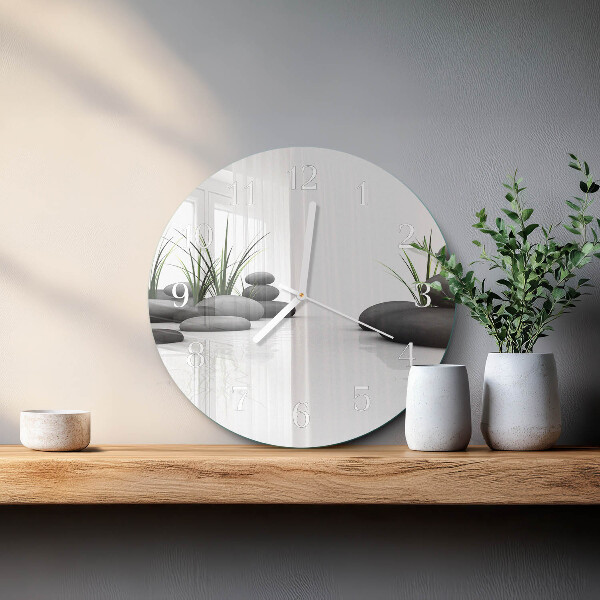 Glas wanduhr Stone Spa