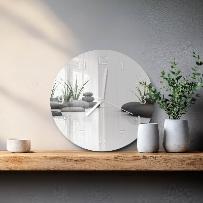 Glas wanduhr Stone Spa