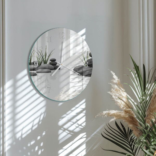 Glas wanduhr Stone Spa