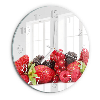 Glas wanduhr Obst