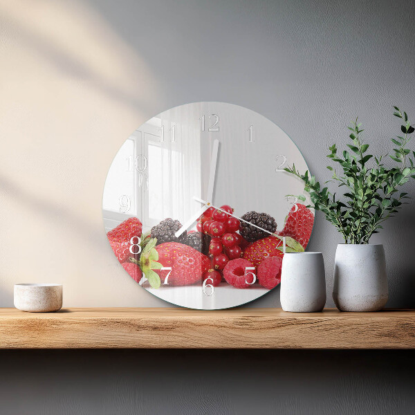 Glas wanduhr Obst