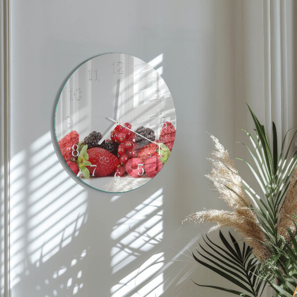 Glas wanduhr Obst