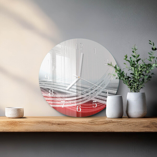 Glas wanduhr Abstraktion