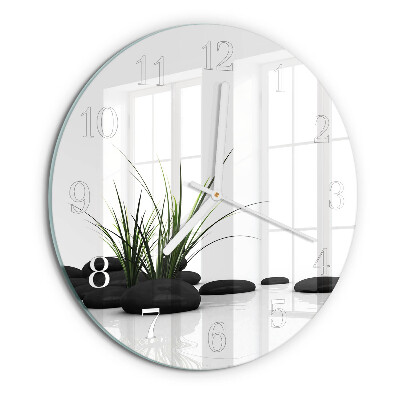 Glas wanduhr Steine