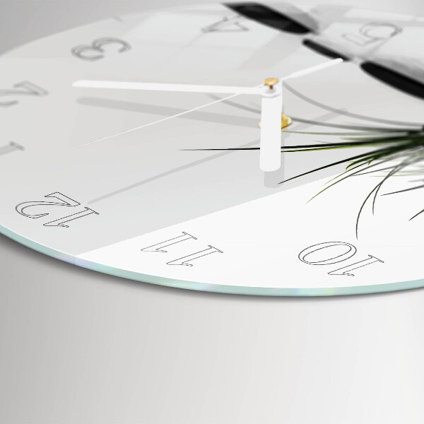 Glas wanduhr Steine